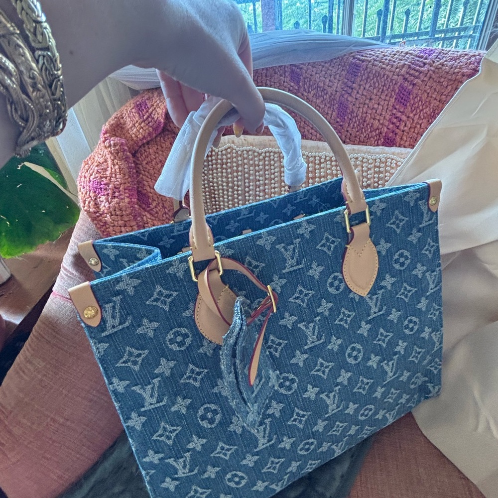 Louis Vuitton Denim Monogram Tote - Picture 6 of 6